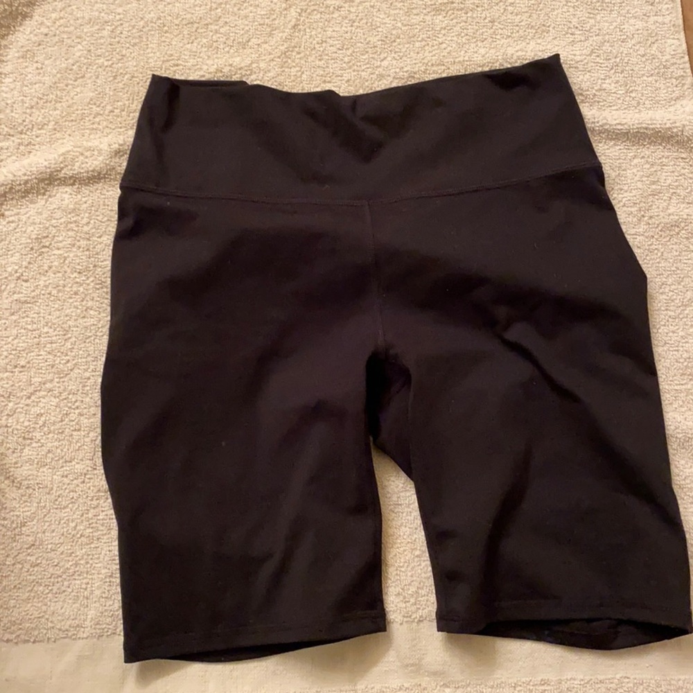 Fabletics high waist black bike shorts